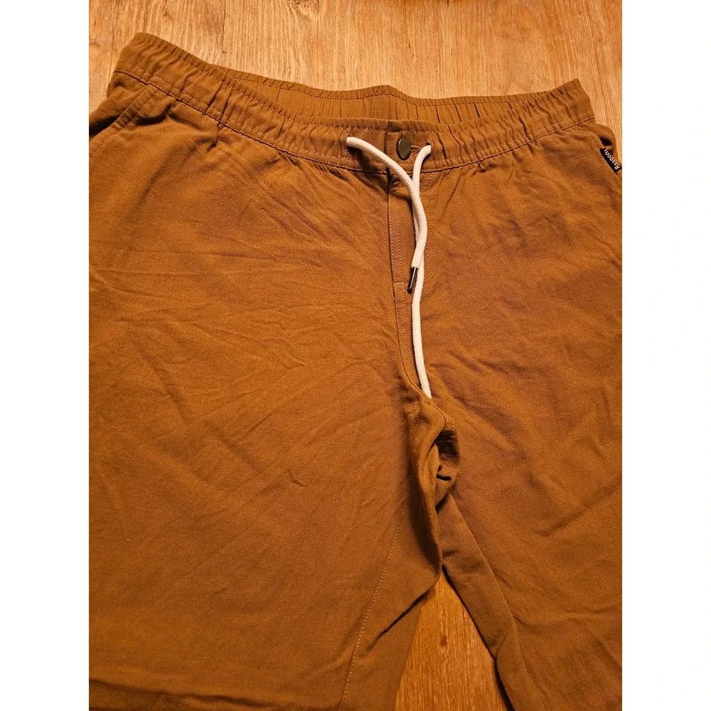 Woolly Clothing Co Merino Wool Canvas Pants Brown Mens Large Elastic Waist 0184